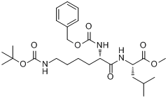 Z-LYS(BOC)-LEU-OME分子式结构图