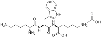 H-LYS-TRP-LYS-OH分子式结构图