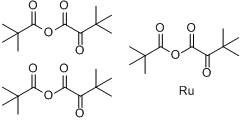 三(2,2,6,6-四甲基-3,5-庚二酮酸)钌分子式结构图