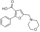 5-吗啉-4-甲基-2-苯基呋喃-3-羧酸分子式结构图