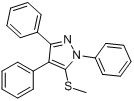 5-甲基硫代-1,3,4-三苯基-1H-吡唑分子式结构图