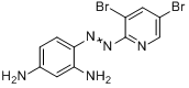 4-(3,5-二溴-2-吡啶偶氮)-1,3-苯二胺分子式结构图