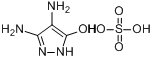 3,4-二氨基-5-羟基吡唑硫酸盐分子式结构图