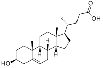 3B-羟基-D5-胆烯酸分子式结构图