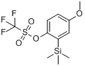 三氟甲烷磺酸-4-甲氧基-2-(三甲基硅基)苯酯分子式结构图