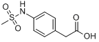 4-(甲基磺酰胺)苯乙酸分子式结构图