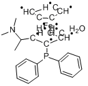 (+/-)-N,N-二甲基-1-(2-二苯基膦)二茂铁乙胺单水合物分子式结构图