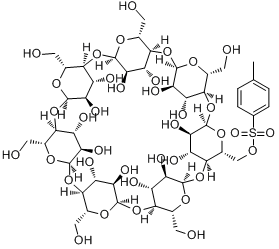 单-6-O-(对甲苯磺酰基)-Β-环糊精分子式结构图