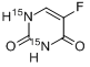 5-氟尿嘧啶 N15标记分子式结构图