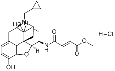 (E)-4-[[(5Α,6Β)-17-(环丙基甲基)-4,5-环氧-3,14-二羟基吗啡-6-基]氨基]-4-氧-2-丁烯酸甲酯盐酸盐分子式结构图