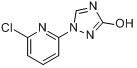 1-(6-氯-2-哌啶)-1H-3-羟基-1,2,4三唑分子式结构图