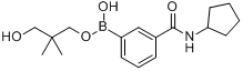 3-(环戊基甲酰氨)苯基硼酸, 新戊二醇酯分子式结构图