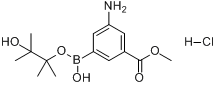 3-氨基-5-甲氧羰基苯基硼酸频哪醇酯盐酸盐分子式结构图