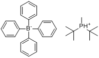 四苯基硼化二叔丁基甲基膦分子式结构图