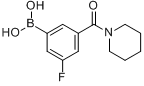 3-氟-5-(哌啶-1-羰基)苯基硼酸分子式结构图