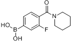 3-氟-4-(哌啶-1-羰基)苯基硼酸分子式结构图