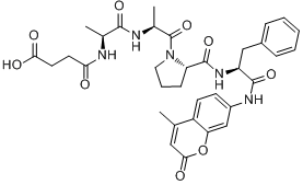 SUC-ALA-ALA-PRO-PHE-AMC分子式结构图