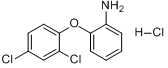 2-(2,4-二氯苯氧基）苯胺盐酸盐分子式结构图