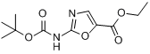 2-(叔丁氧基羰基氨基)噁唑-5-羧酸乙酯分子式结构图