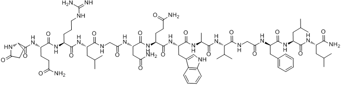 (D-PHE12,LEU14)-BOMBESIN分子式结构图