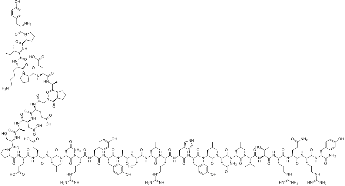 多肽YY(人)分子式结构图
