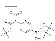 2-(N,N-二BOC-氨)嘧啶-5-硼酸,频哪醇酯;2-(N,N-二BOC-氨)嘧啶-5-硼酸,频哪醇酯分子式结构图