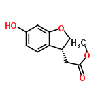 (R)-2,3-二氢-6-羟基-3-香豆酮乙酸甲酯分子式结构图