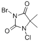 3-溴-1-氯-5,5-二甲基海因;溴氯-5,5-二甲基咪唑烷-2,4-二酮;3-溴-1-氯-5,5-二甲基海因分子式结构图