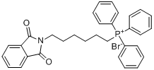 (6-邻苯二甲酰亚胺己基)三苯基溴化磷分子式结构图