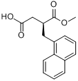 (S)-2-(1-萘甲基)琥珀酸-1-甲酸甲酯分子式结构图