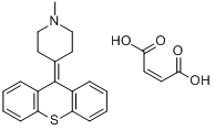 马来酸甲哌硫蒽分子式结构图