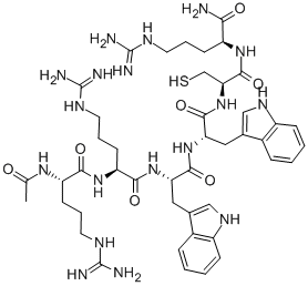 AC-ARG-ARG-TRP-TRP-CYS-ARG- NH2分子式结构图