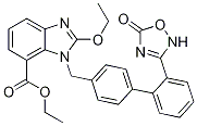 1-[[2'-(2,5-二氢-5-氧代-1,2,4-恶二唑-3-基)联苯-4-基]甲基]-2-乙氧基-1H-苯并咪唑-7-羧酸乙酯分子式结构图