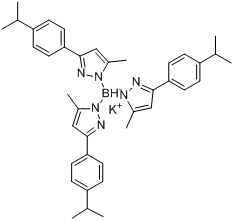 POTASSIUM HYDROTRIS(3-(4-CUMENYL)-5-METHYLPYRAZOL-1-YL)BORATE;POTASSIUM HYDROTRIS(3-(4-CUMENYL)-5-ME分子式结构图