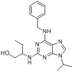 2-[[9-(1-甲基乙基)-6-[(苯甲基)氨基]-9H-嘌呤-2-基]氨基]-1-丁醇分子式结构图