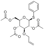 NULL;苯基2,4,6-三-O-乙酰基-3-O-烯丙基-1-硫代-Β-D-吡喃葡萄糖苷分子式结构图