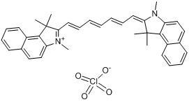 六甲基-4,4',5,5'-双苯并-2,2'-吲哚三碳菁氯酸盐分子式结构图