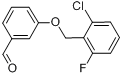 3-[(2-氯-6-氟苯甲基)氧]苯甲醛分子式结构图