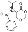 DL-5-苯甲酰氨基-5-异丁基-4-氧-1,3-二烷分子式结构图