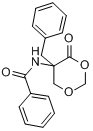 DL-5-BENZOYLAMINO-5-BENZYL-4-OXO-1,3-DIOXANE分子式结构图