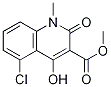 1,2-二氢-4-羟基-5-氯-1-甲基-2-氧代-喹啉-3-羧酸甲酯分子式结构图