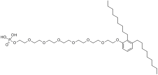 二壬基酚聚醚-7 磷酸酯分子式结构图