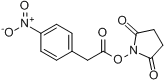 N-(4-硝基苯基乙酰氧基)琥珀酰亚铵[用于高效液相色谱标记]分子式结构图