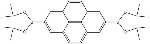 PYRENE-2,7-DIBORONIC ACID, PINACOL ESTER分子式结构图