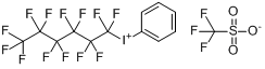 (全氟己基)苯基碘三氟甲磺酸盐分子式结构图