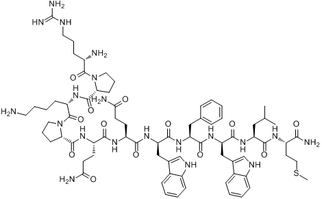 (D-PRO2,D-TRP7·9)-SUBSTANCE P分子式结构图