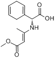 2-[(1E)-2-甲氧羰基-1-甲基-乙烯基]-(2R)-环己-1,4-二烯基乙酸钠分子式结构图