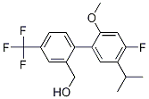 4'-氟-2'-甲氧基-5'-异丙基-4-三氟甲基-1,1'-联苯-2-甲醇分子式结构图