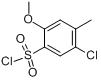 5-氯-2-甲氧基-4-甲苯磺酰氯分子式结构图