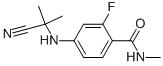 4-[(2-氰基丙-2-基)氨基]-2-氟-N-甲基苯甲酰胺分子式结构图